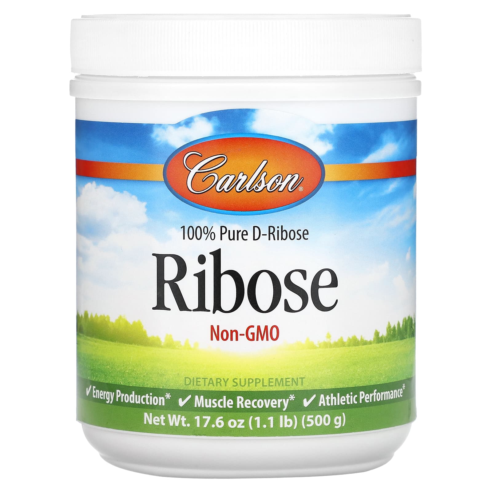 Carlson Labs, RIBOSE PWD 500GM, 500gm UPC 088395088230 | HiLife Vitamins