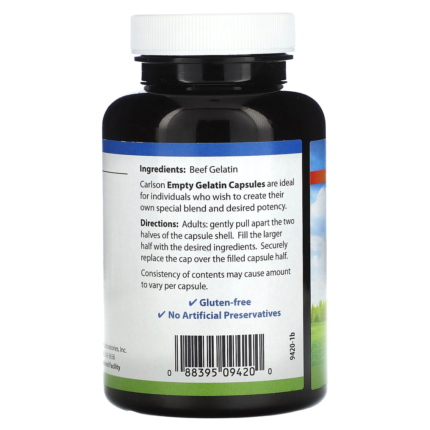 Carlson Labs, Medium #0 Empty, 150 Capsules UPC 088395094200 | HiLife Vitamins