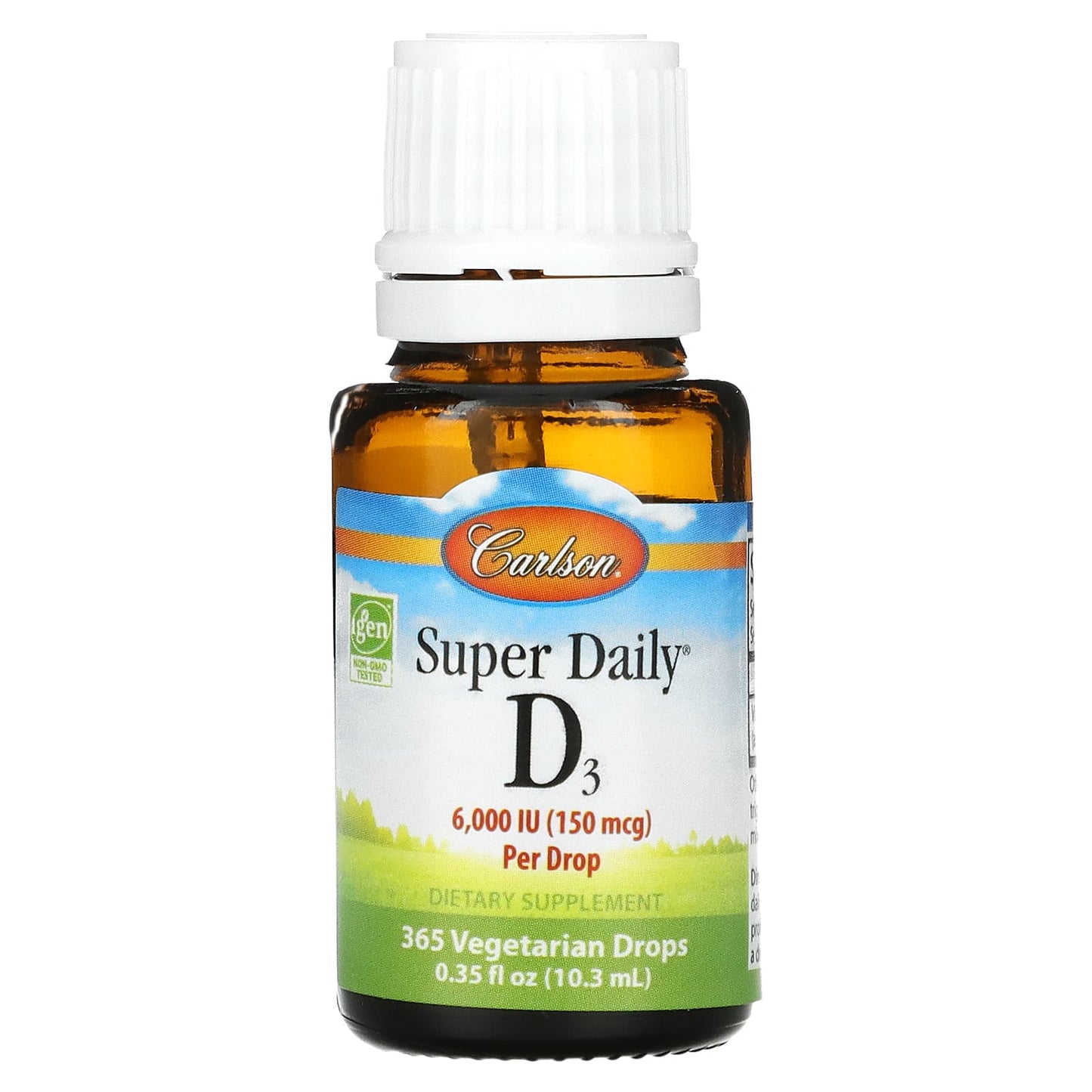 Carlson Labs, Super Daily D3 6,000 IU/ Drop, .35 Oz UPC 088395120008 | HiLife Vitamins