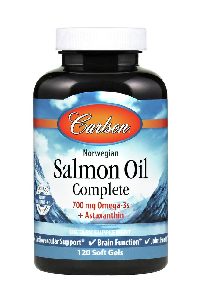 Carlson Labs, Salmon Oil Complete, 120 Softgels UPC 088395183102 | HiLife Vitamins