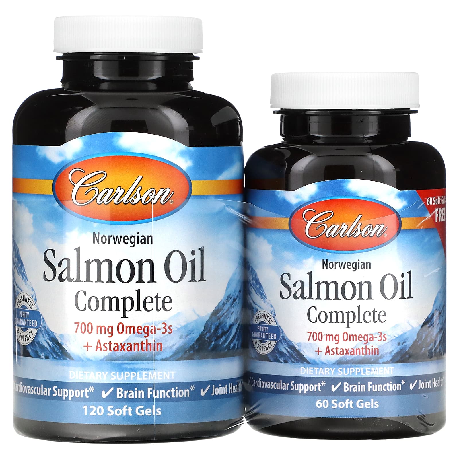 Carlson Labs, Salmon Oil Complete, 180 Softgels UPC 088395183409 | HiLife Vitamins