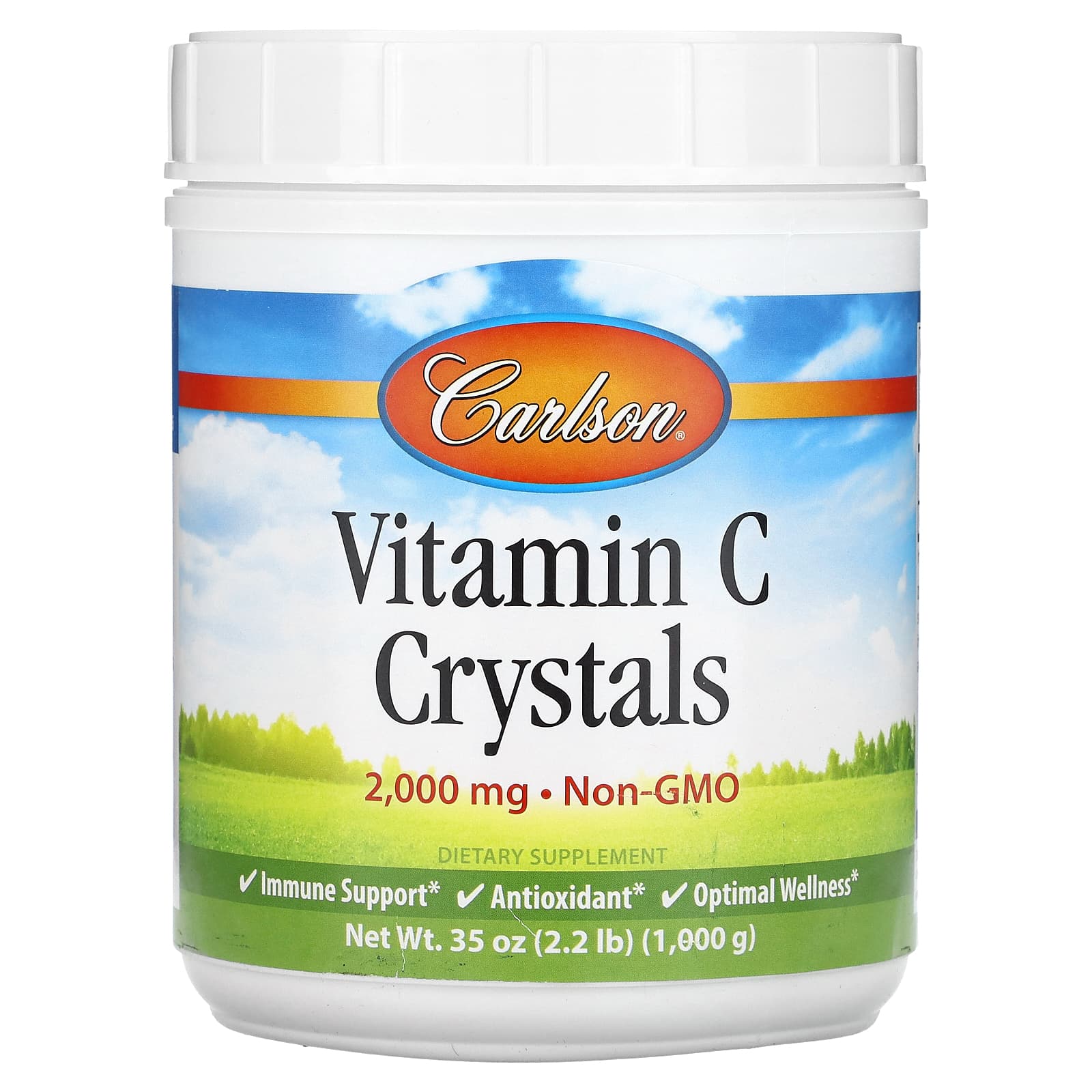 Carlson Labs, Vitamin C Crystals Non-GMO, 35 Oz Liquid UPC 088395335402 | HiLife Vitamins
