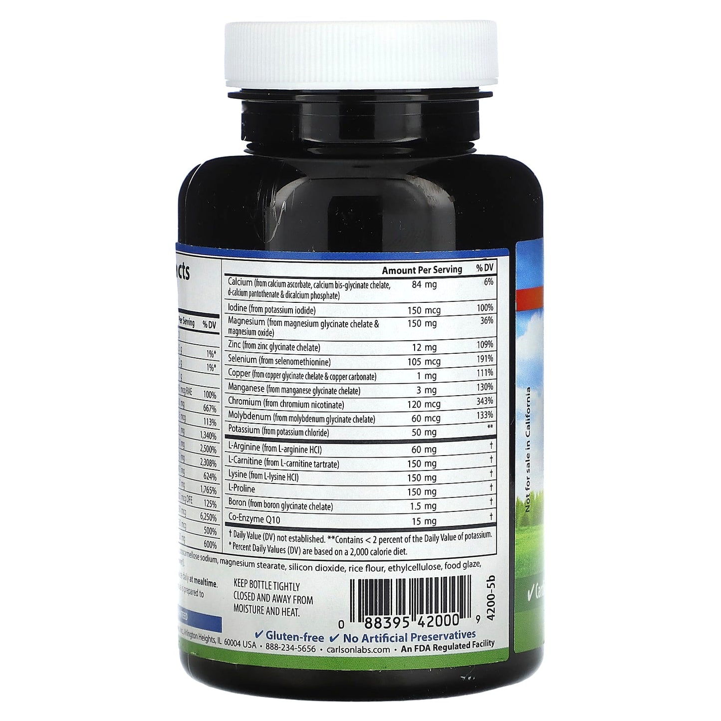 Carlson Labs, Cardio Complete, 90 Tablets UPC 088395420009 | HiLife Vitamins