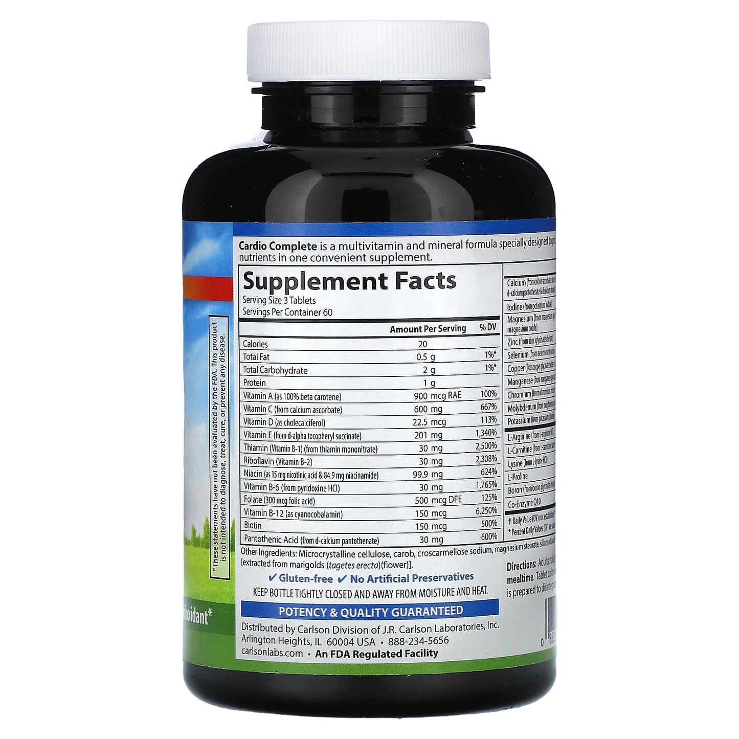 Carlson Labs, Cardio Complete, 180 Tablets UPC 088395420108 | HiLife Vitamins