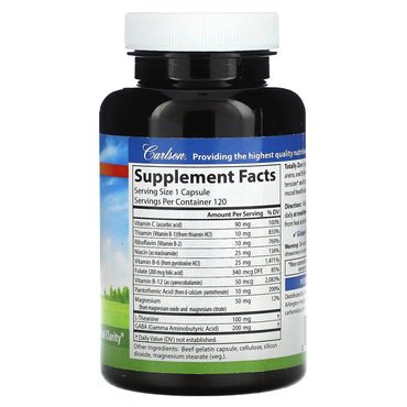 Carlson Labs, Totally Zen, 120 Capsules UPC 088395462207 | HiLife Vitamins