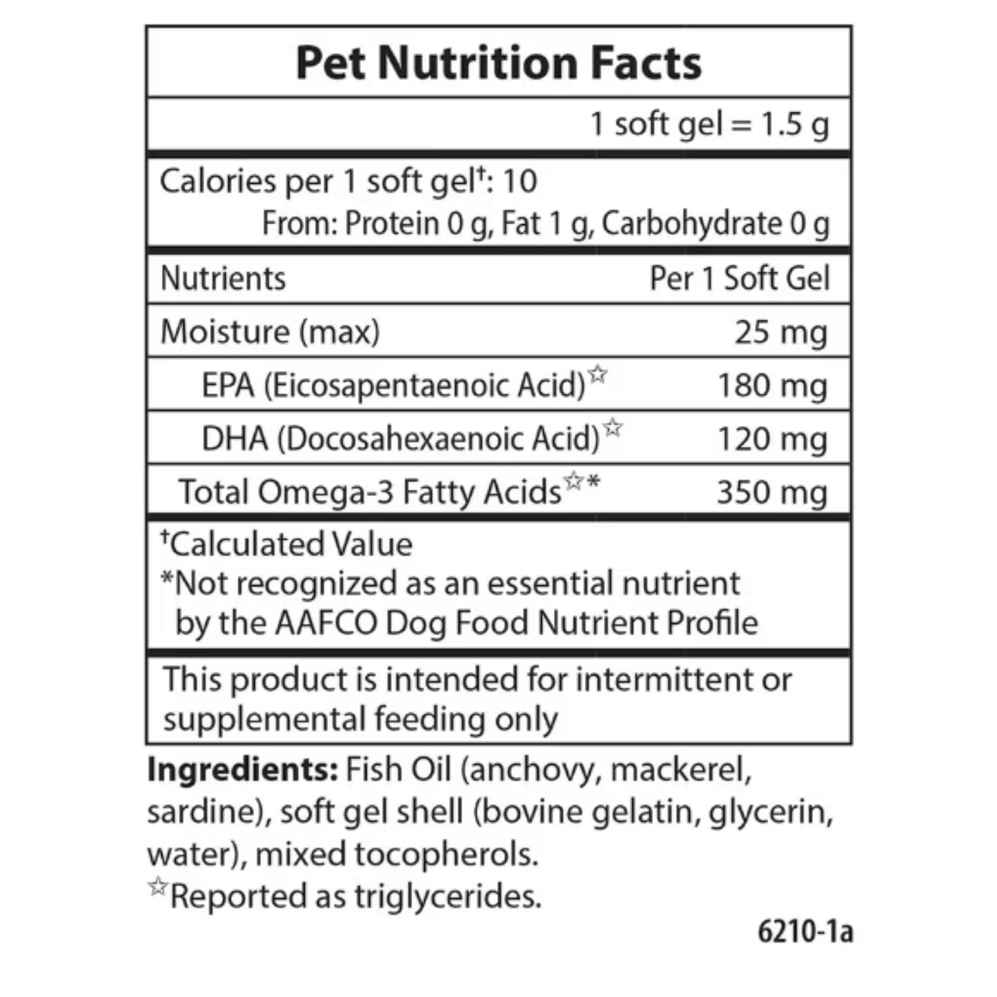 Carlson Labs, Omega-3 for Dogs, 60 Softgels UPC 088395621000 | Hilife Vitamins