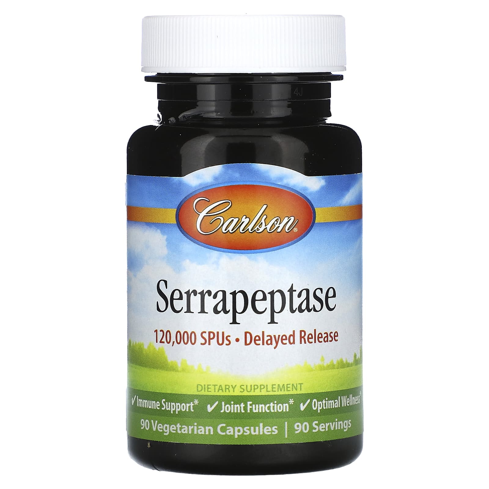 Carlson Labs, Serrapeptase, 90 Capsules UPC 088395662201 | HiLife Vitamins