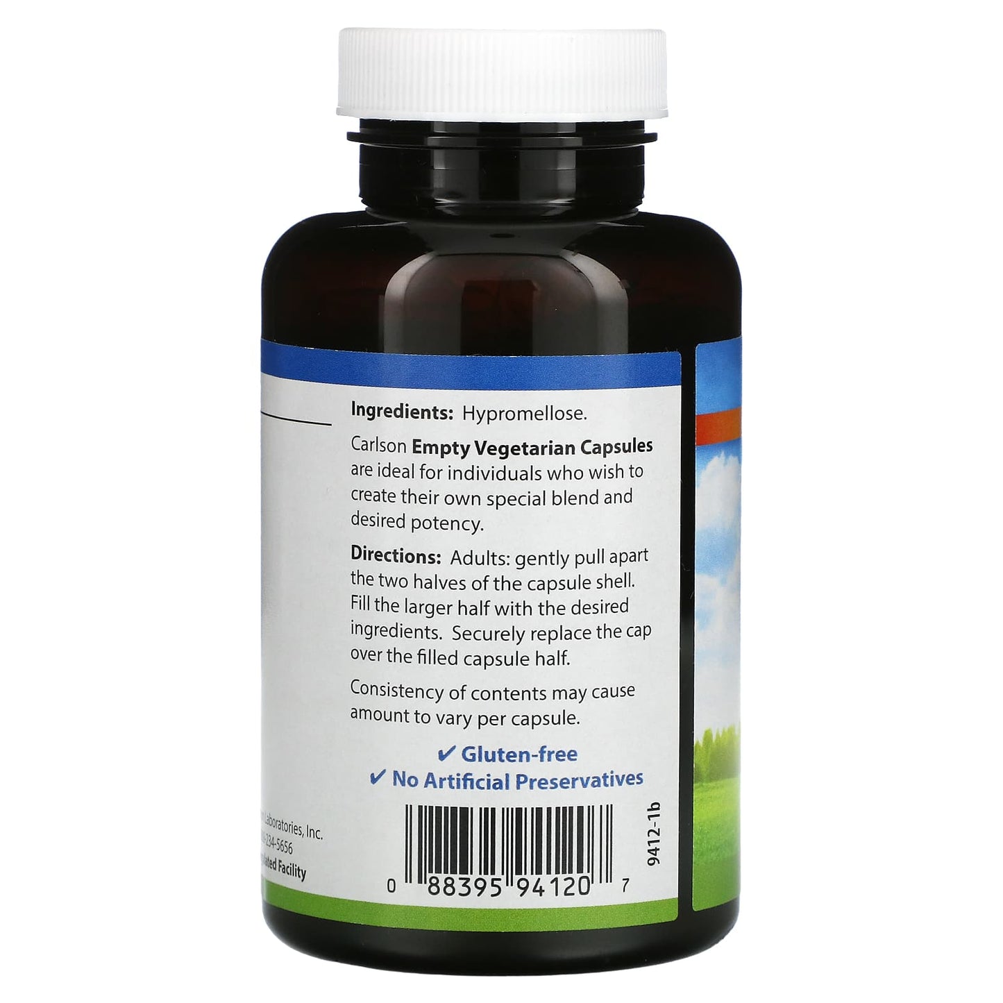 Carlson Labs, Small #2 Empty, 200 Capsules UPC 088395941207 | HiLife Vitamins