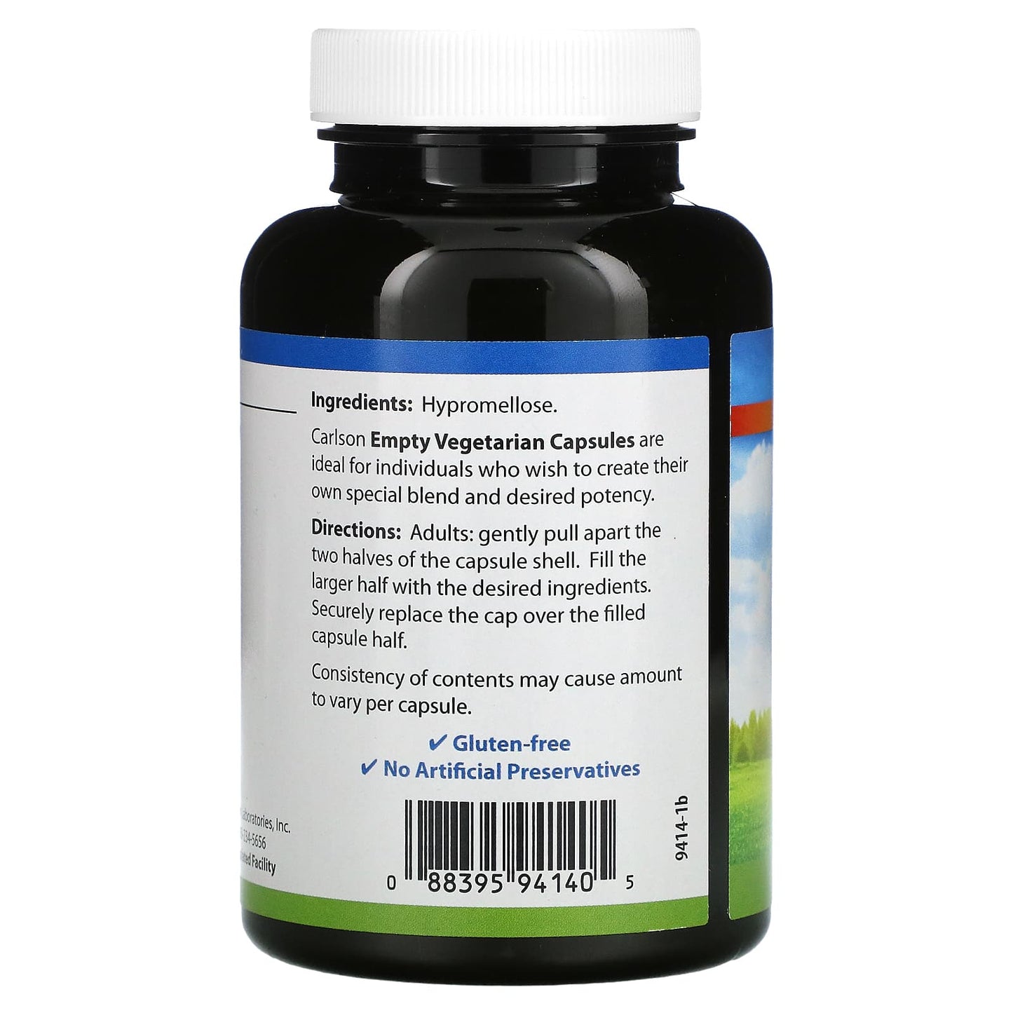Carlson Labs, Med-SM #1 Empty, 200 Capsules UPC 088395941405 | HiLife Vitamins