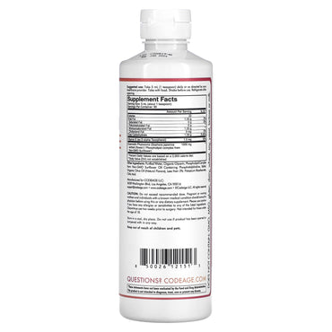 Codeage, Quercetin Phytosome, Pineapple Tangerine, 15.22 fl oz (450 ml) UPC 850026121513 | HiLife Vitamins