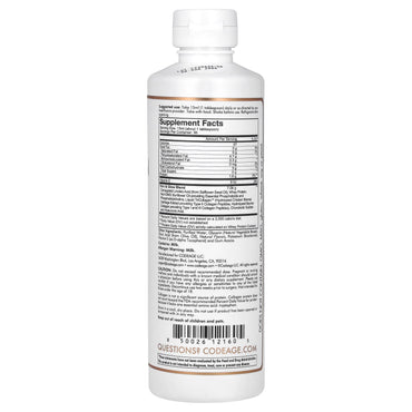 Codeage, Nanofood, Liquid Collagen, Trim & Glow, Chocolate Mocha, 15.22 fl oz (450 ml) UPC 850026121605 | HiLife Vitamins