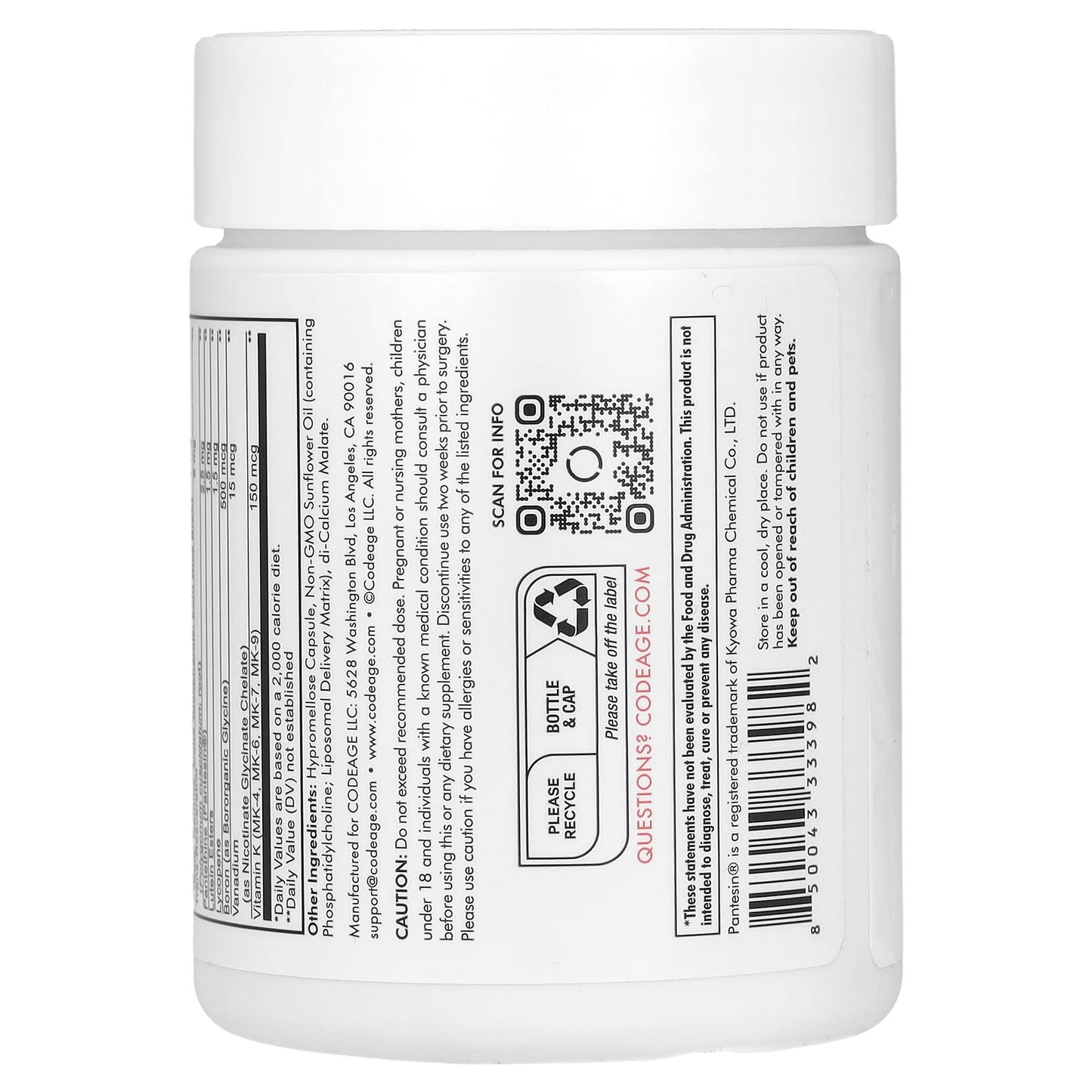 Codeage, Multivitamin Performance Elite Max, 90 Capsules UPC 850043333982 | HiLife Vitamins