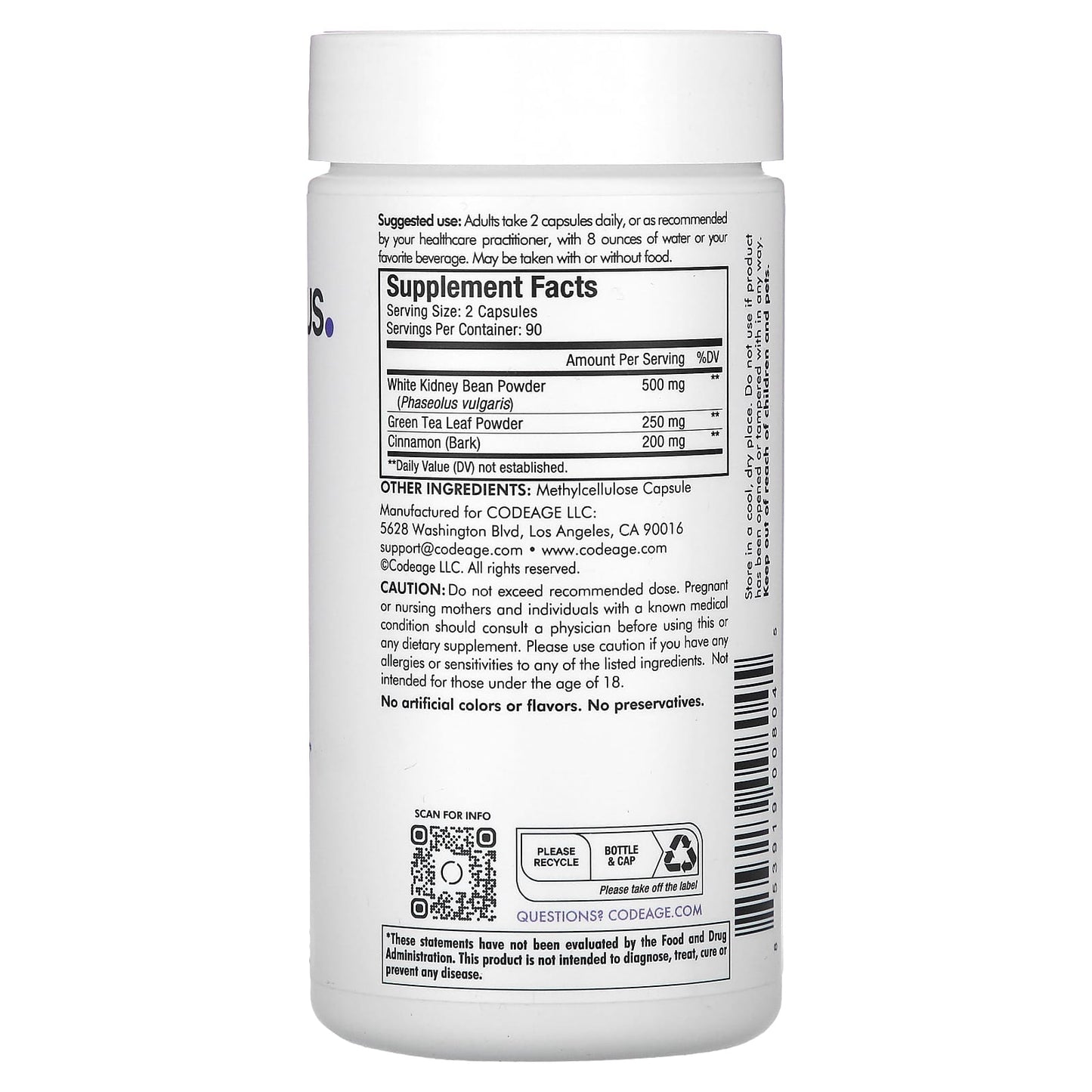 Codeage, Keto Carb Focus, 180 capsules UPC 853919008045 | HiLife Vitamins