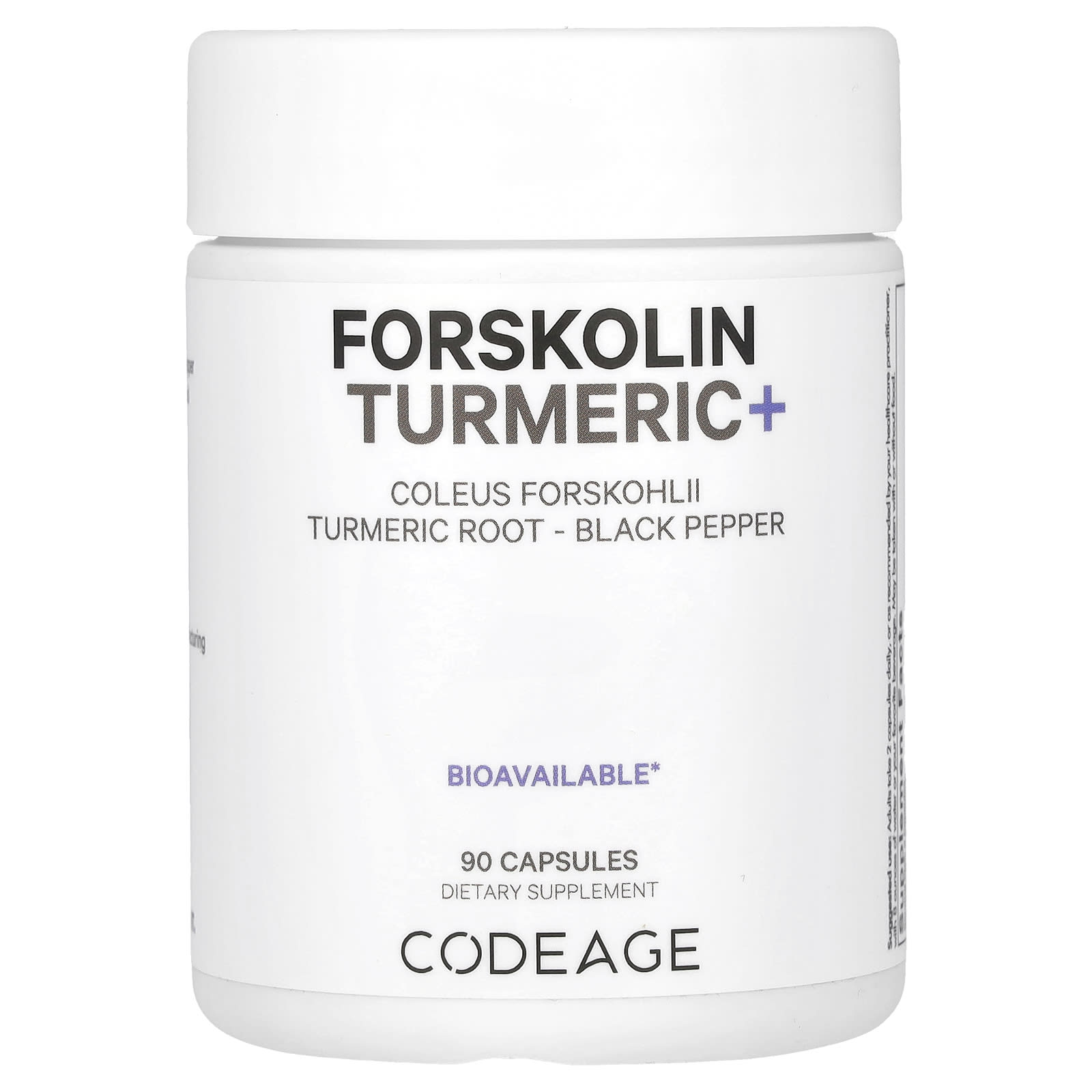 Codeage, Forskolin Turmeric+, 90 capsules UPC 853919008212 | HiLife Vitamins