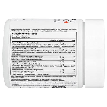 Codeage, Liposomal Turmeric+, 90 Vegetable Capsules UPC 853919008472 | Hilife Vitamins