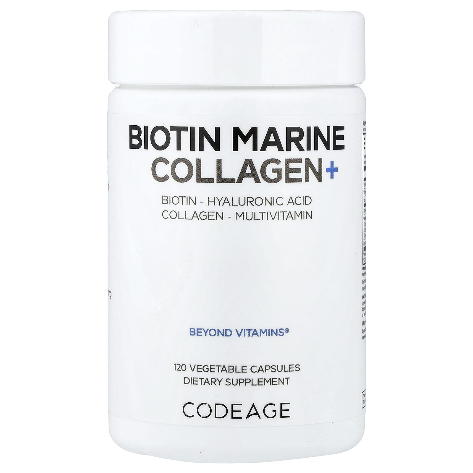 Codeage, Biotin Marine Collagen+, 120 capsules UPC 853919008571 | Hilife Vitamins