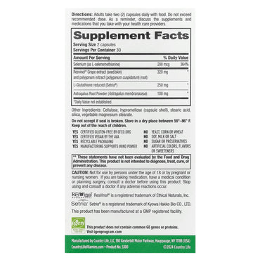 Country Life, Telomere Support, Agless Theory, 60 Vegetarian Capsules UPC 015749053002 | Hilife Vitamins
