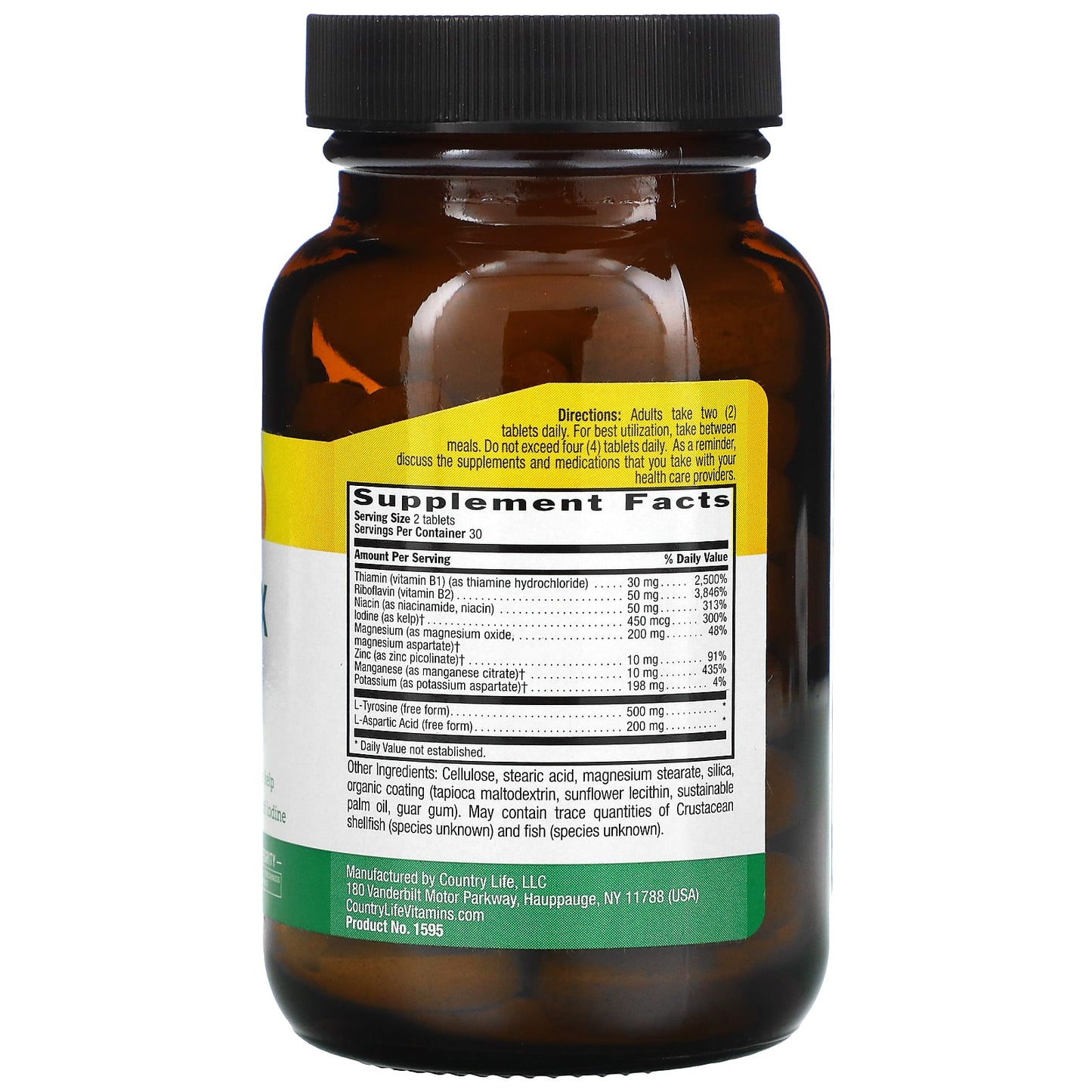 Country Life, Thyro-Max Support, Rapid Release, 60 Tablets UPC 015794015956 | Hilife Vitamins