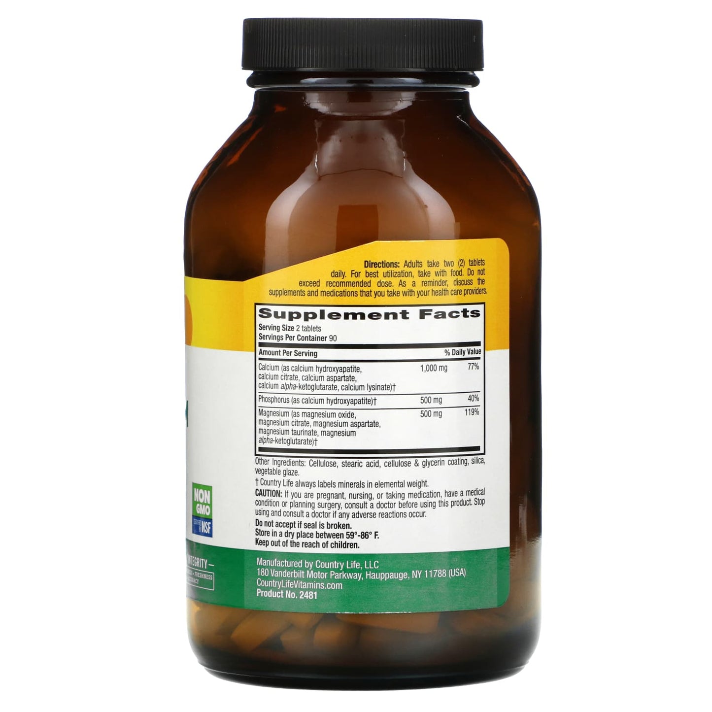 Country Life, Target-Mins, Calcium Magnesium Complex, 180 Tablets UPC 015794024811 | Hilife Vitamins