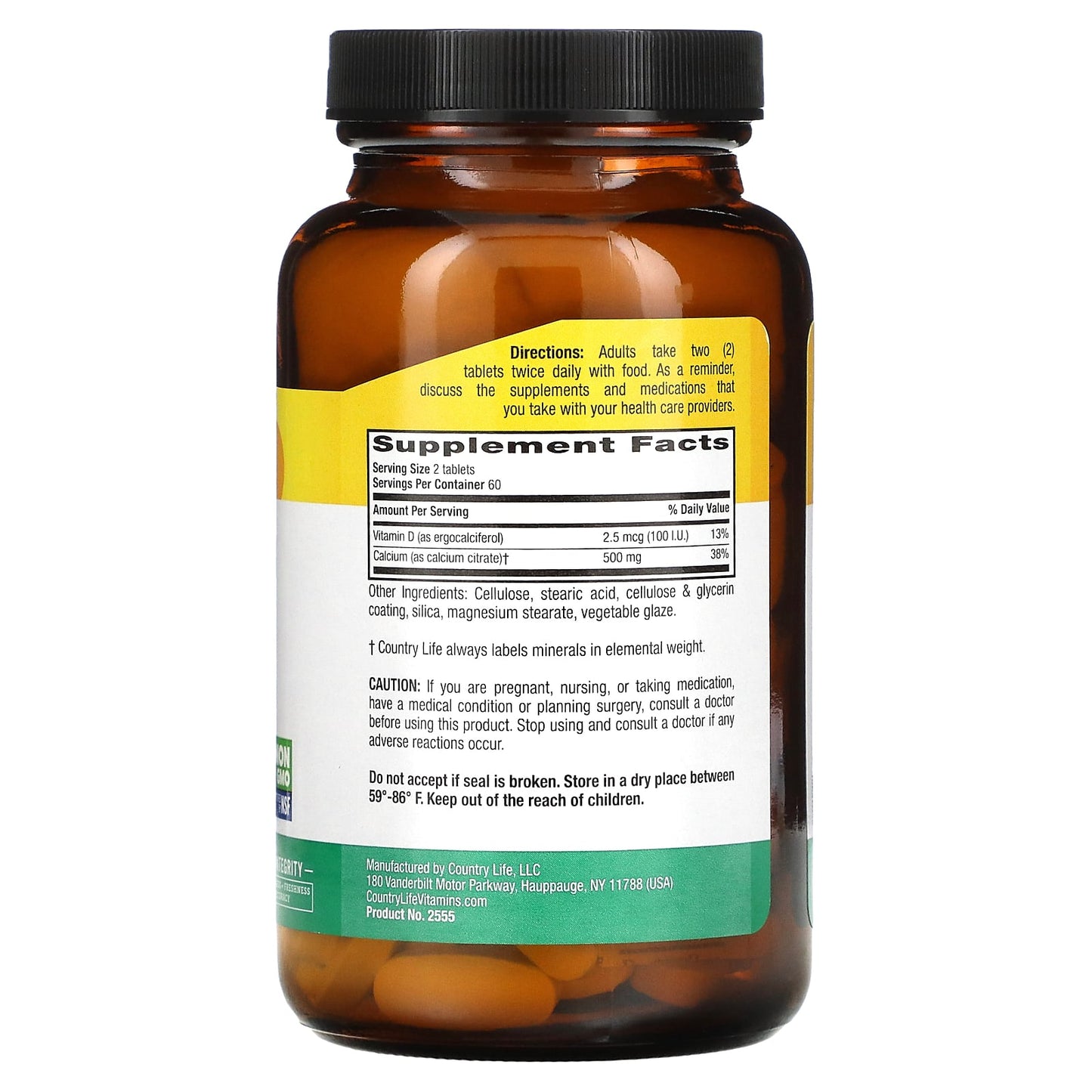 Country Life, Calcium Citrate with Vitamin D, 120 Tablets UPC 015794025559 | Hilife Vitamins