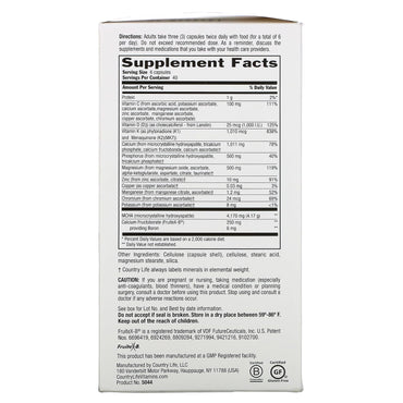 Country Life, Bone Solid, 240 Capsules UPC 015794050445 | Hilife Vitamins
