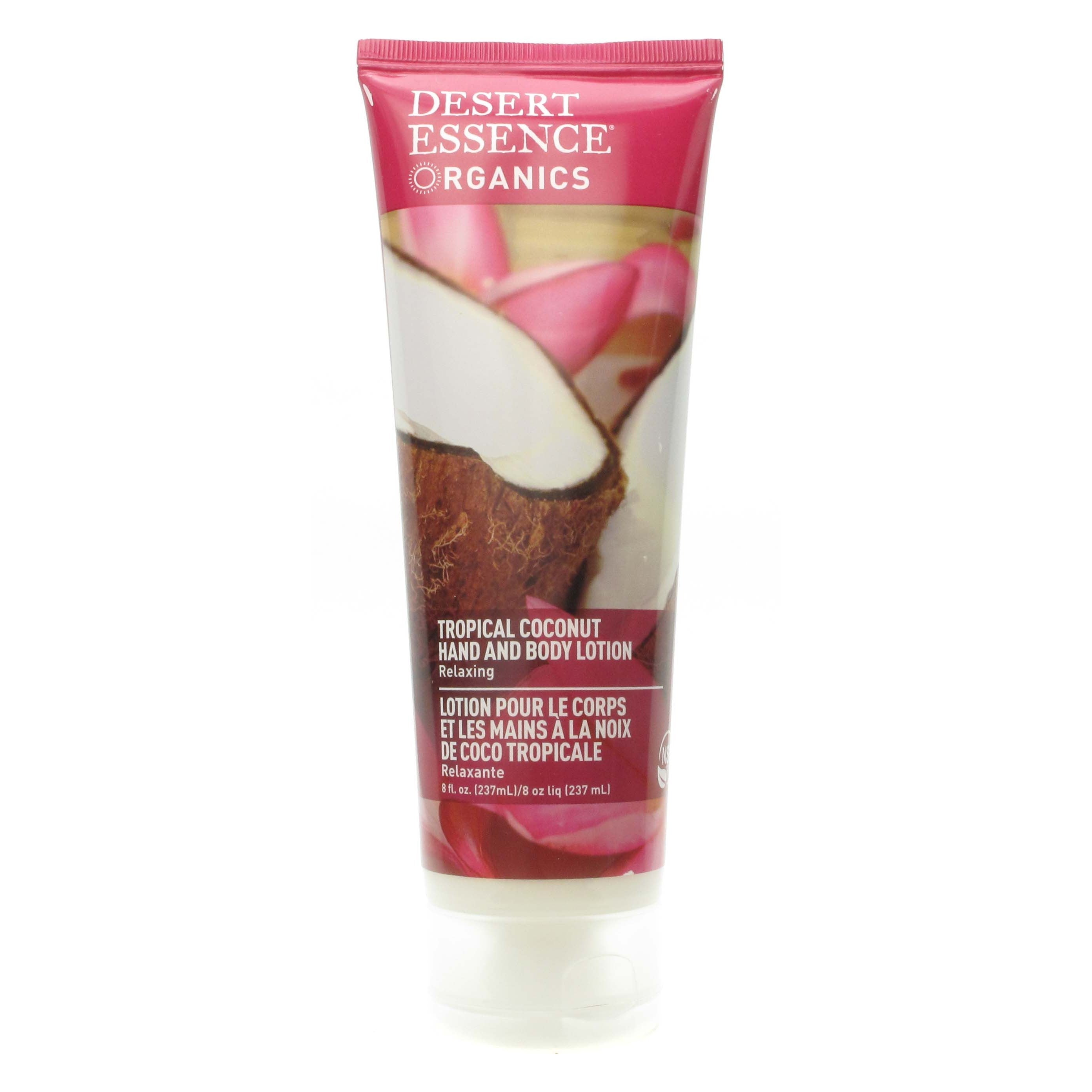 Desert Essence, Hand & Body Lotion Tropical Coconut, 8 Oz UPC 718334337739 | HiLife Vitamins