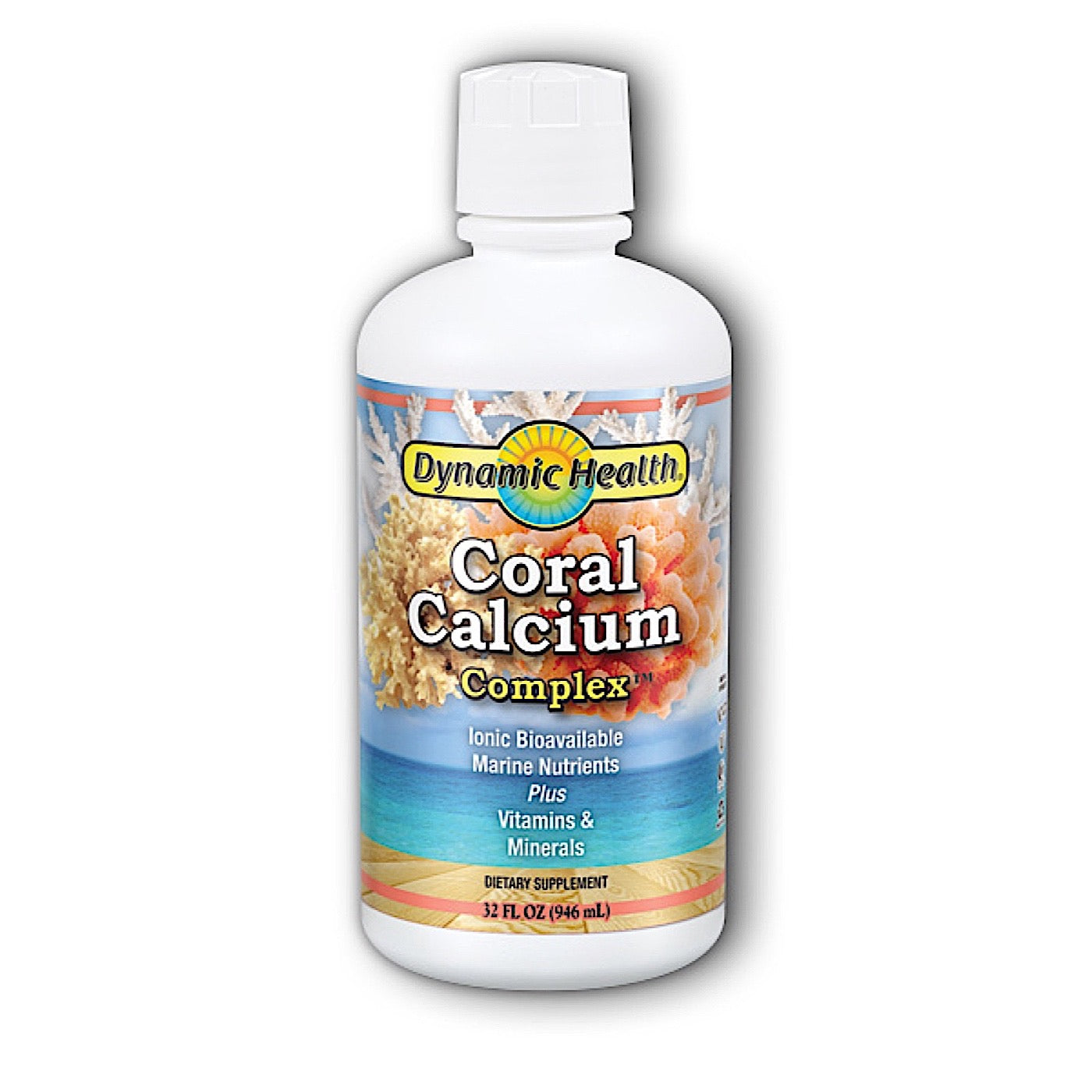 Dynamic Health, Liquid Coral Calcium Complex, 32 Oz UPC 790223100501 | HiLife Vitamins