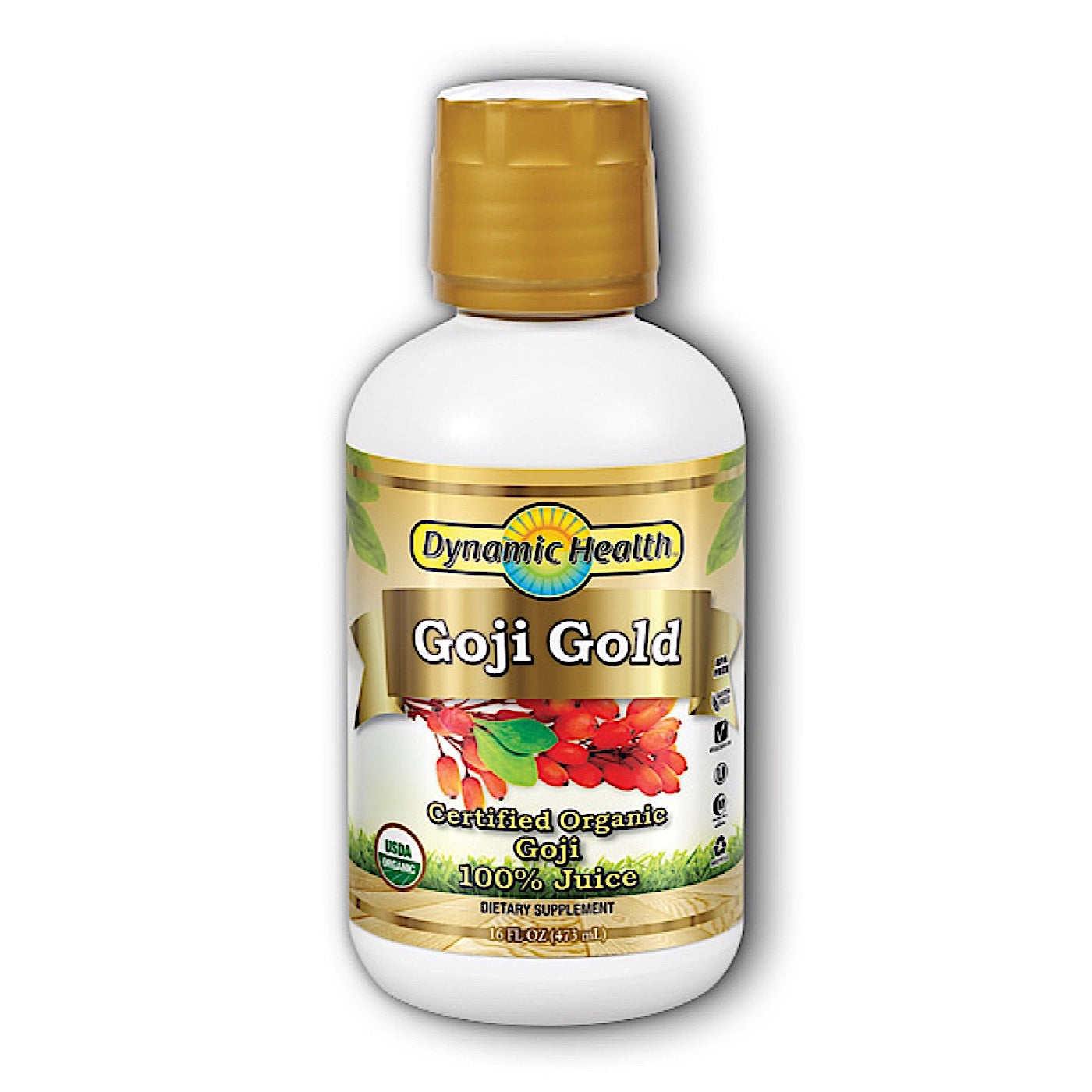 Dynamic Health, Goji Gold 100% Organic, 16 Oz UPC 790223100716 | HiLife Vitamins