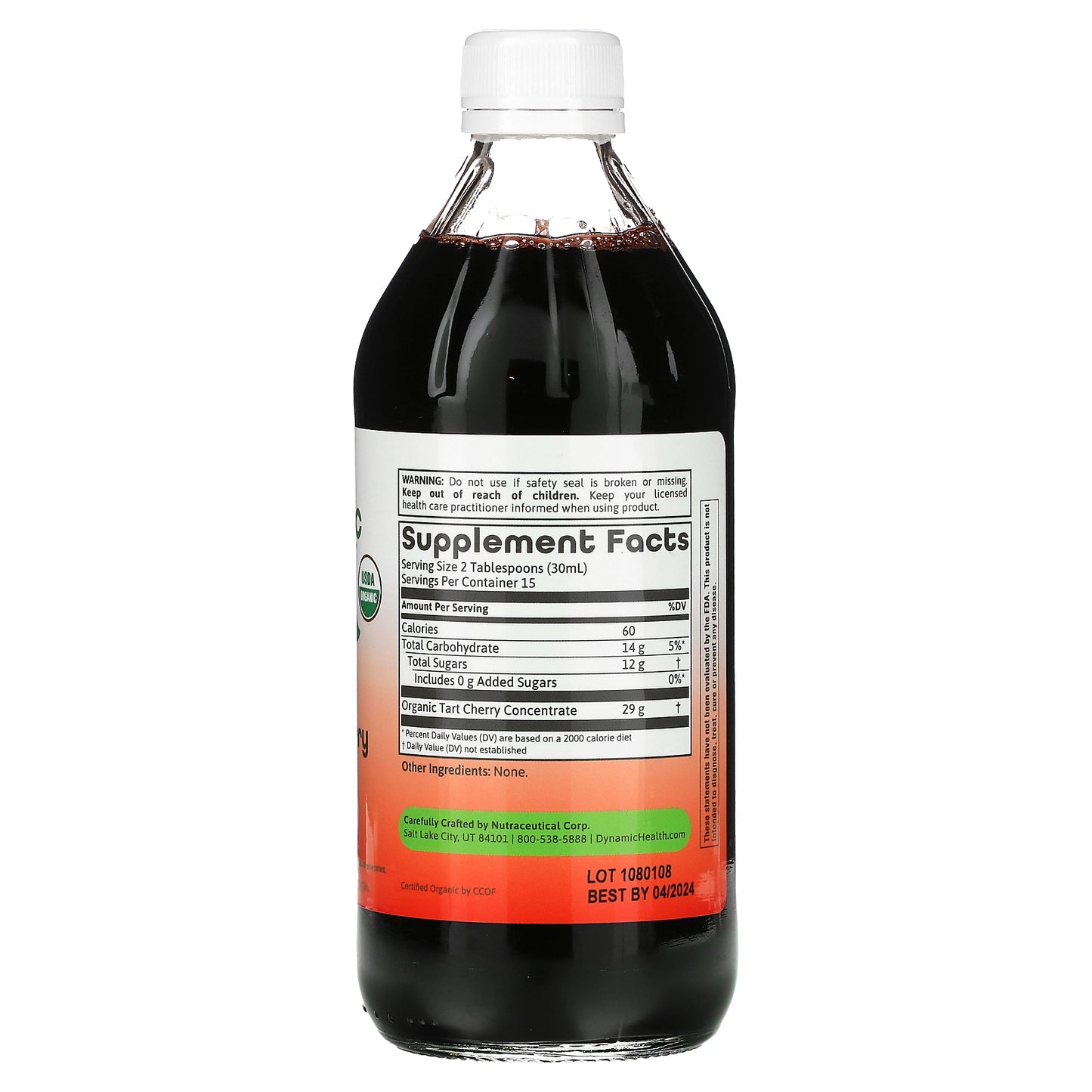 Dynamic Health, Organic Tart Cherry Concentrate, 16 Oz UPC 790223101256 | HiLife Vitamins