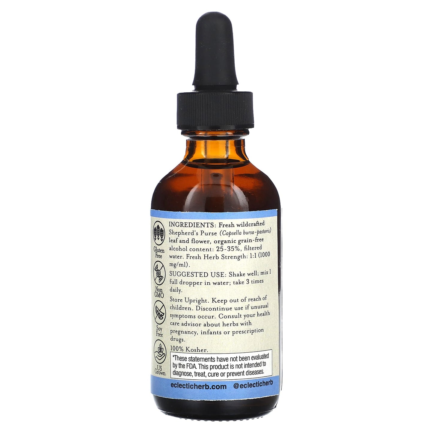Eclectic Herb, Shepherd's Purse O 2oz, 2 OZ UPC 023363102273 | HiLife Vitamins