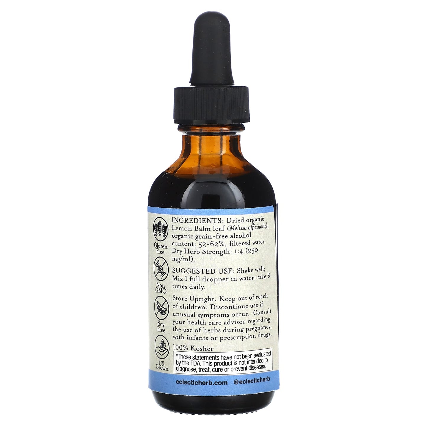 Eclectic Herb, Lemon Balm O 2oz, 2 OZ UPC 023363102808 | HiLife Vitamins