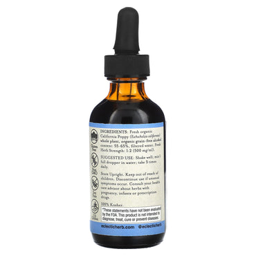 Eclectic Herb, California Poppy O 2oz, 2 OZ UPC 023363388714 | HiLife Vitamins