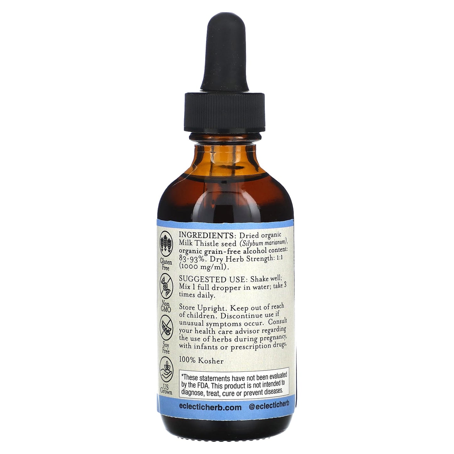 Eclectic Herb, Milk Thistle O 2oz, 2 OZ UPC 023363389551 | HiLife Vitamins
