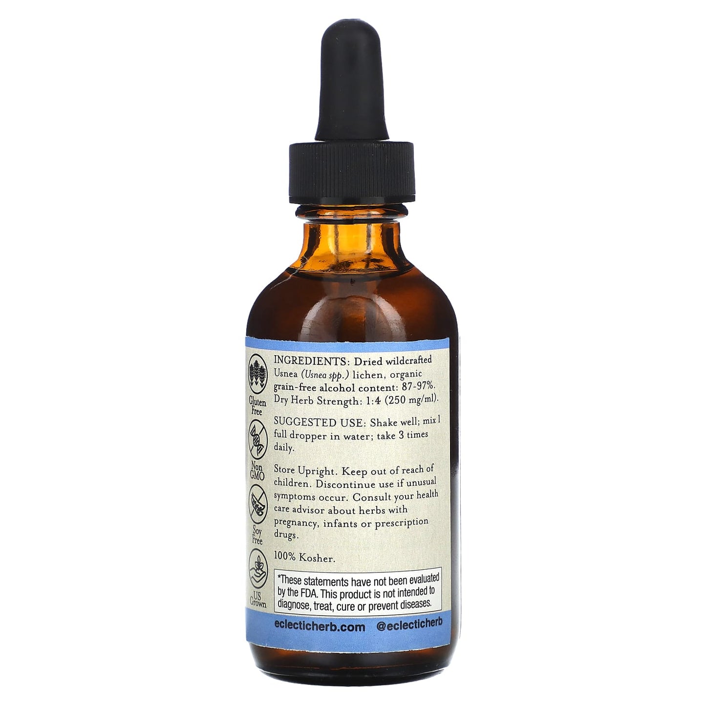 Eclectic Herb, Usnea O 2oz, 2 OZ UPC 023363389827 | HiLife Vitamins