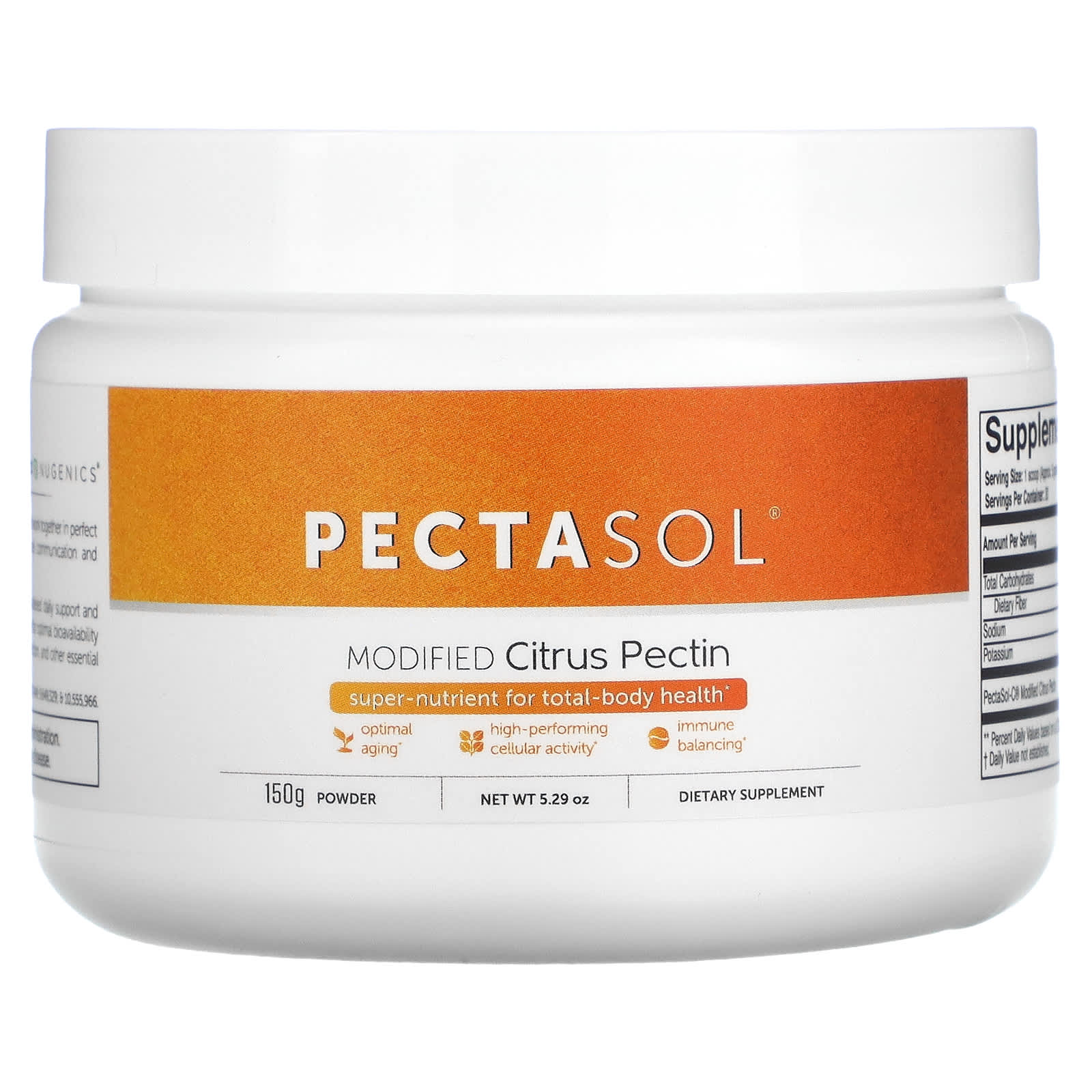 Econugenics, PectaSol-C Modified Citrus Pectin, 5.29 oz UPC 892985000126 | HiLife Vitamins