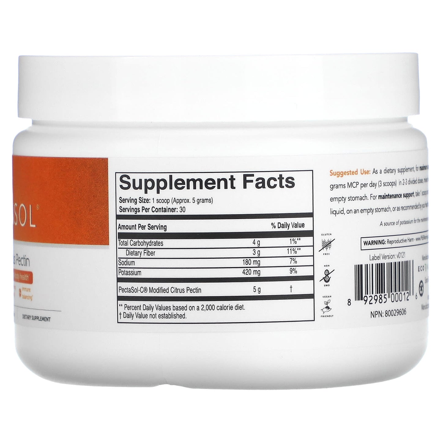 Econugenics, PectaSol-C Modified Citrus Pectin, 5.29 oz UPC 892985000126 | HiLife Vitamins