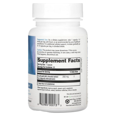 Econugenics, HonoPure, 30 Vegetarian Capsules UPC 892985000133 | HiLife Vitamins