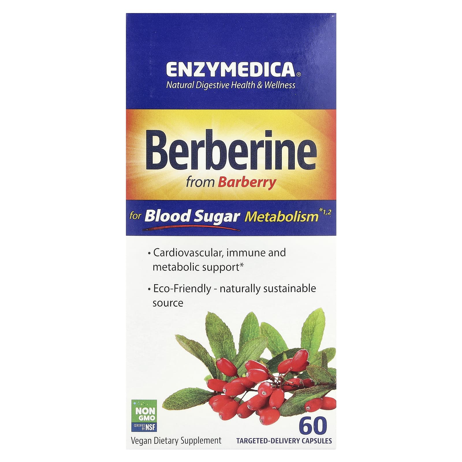 Enzymedica, Berberine, 60 Capsules UPC 670480100837 | HiLife Vitamins