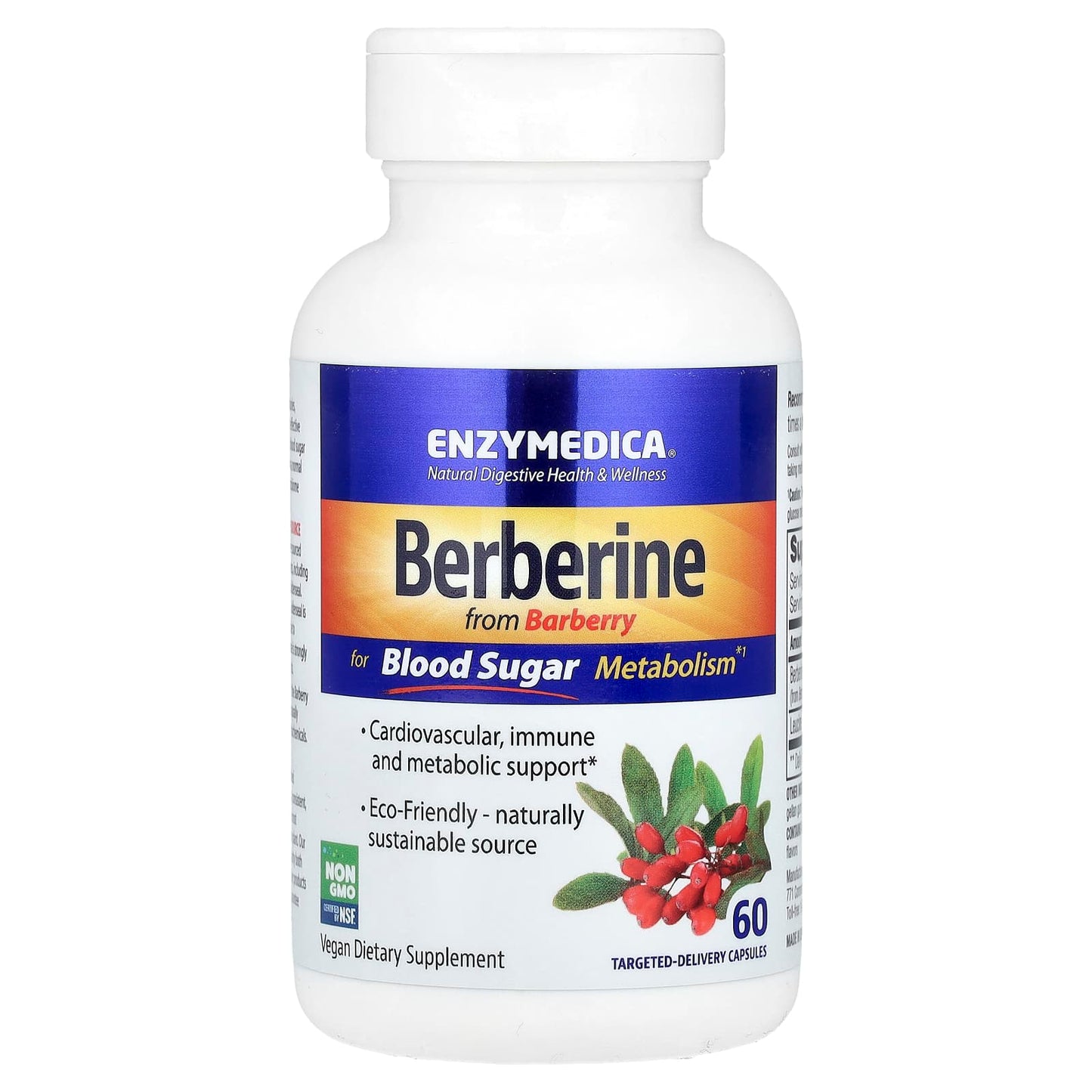Enzymedica, Berberine, 60 Capsules UPC 670480100837 | HiLife Vitamins