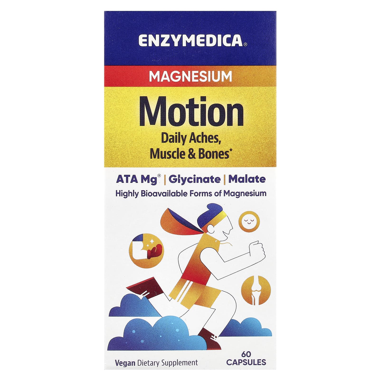 Enzymedica, Magnesium Motion, 60 Capsules UPC 670480101254 | HiLife Vitamins
