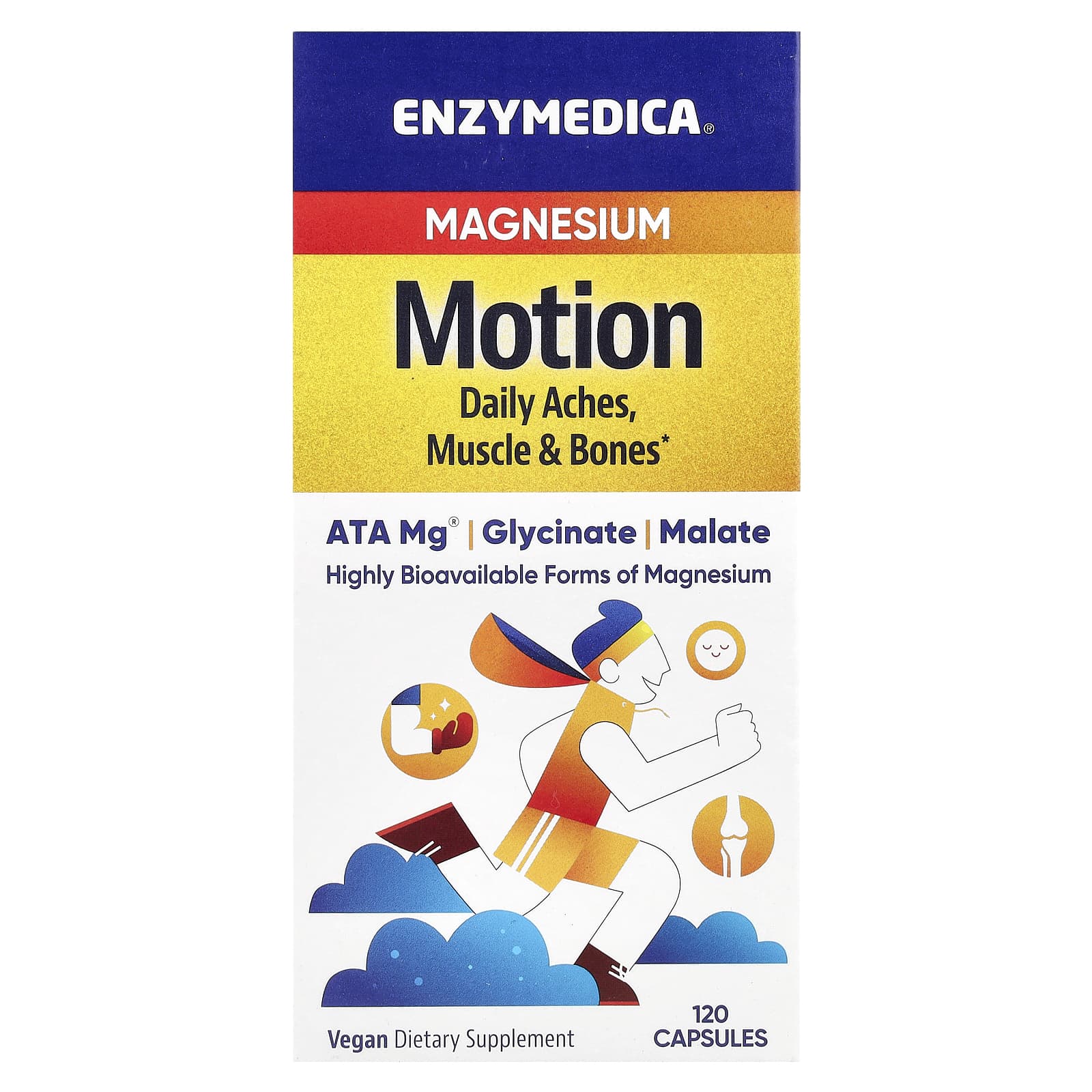 Enzymedica, Magnesium Motion, 120 Capsules UPC 670480101261 | HiLife Vitamins