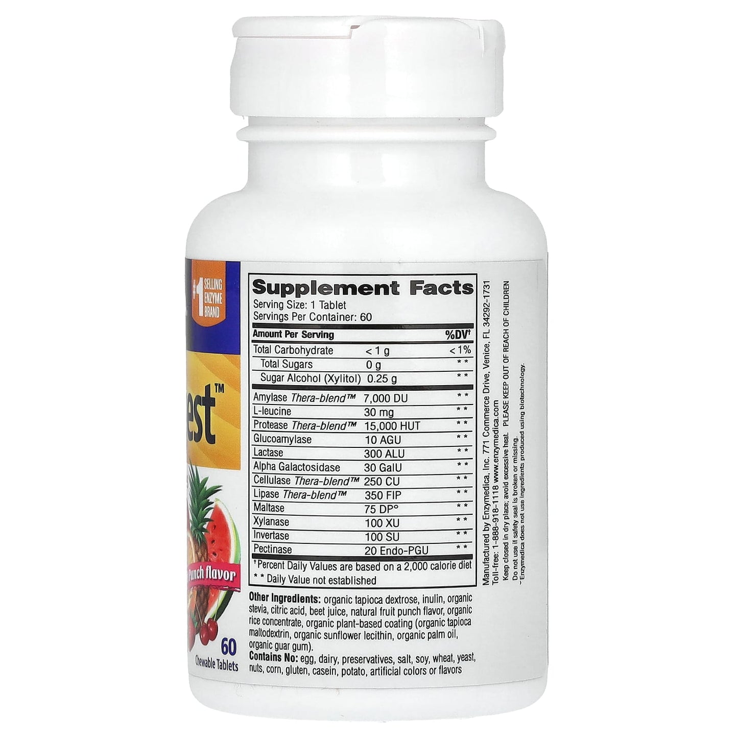Enzymedica, Kids Digest, 60 Chewables UPC 670480110102 | HiLife Vitamins