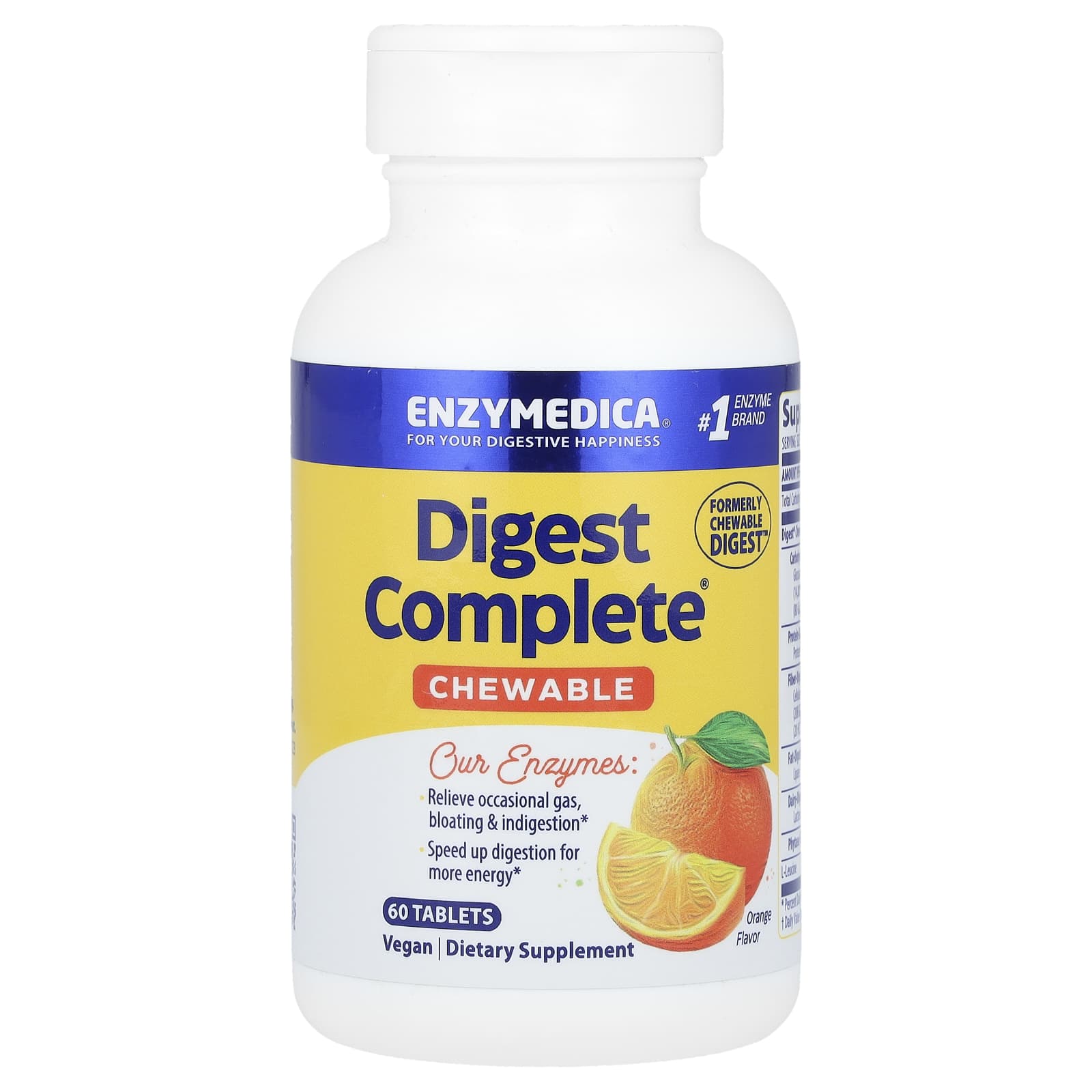 Enzymedica, Digest, 60 Chewables UPC 670480130438 | HiLife Vitamins