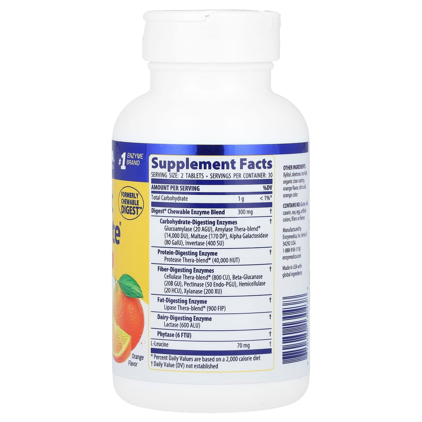 Enzymedica, Digest, 60 Chewables UPC 670480130438 | HiLife Vitamins