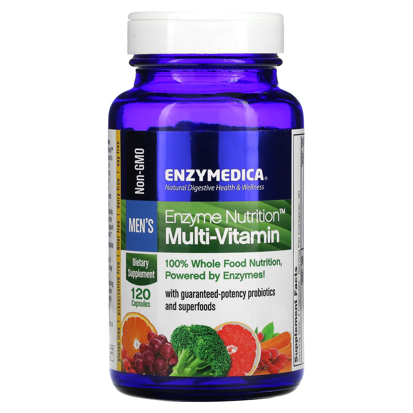 Enzymedica, Enzyme Nutrition Men's, 120 Capsules UPC 670480140062 | HiLife Vitamins