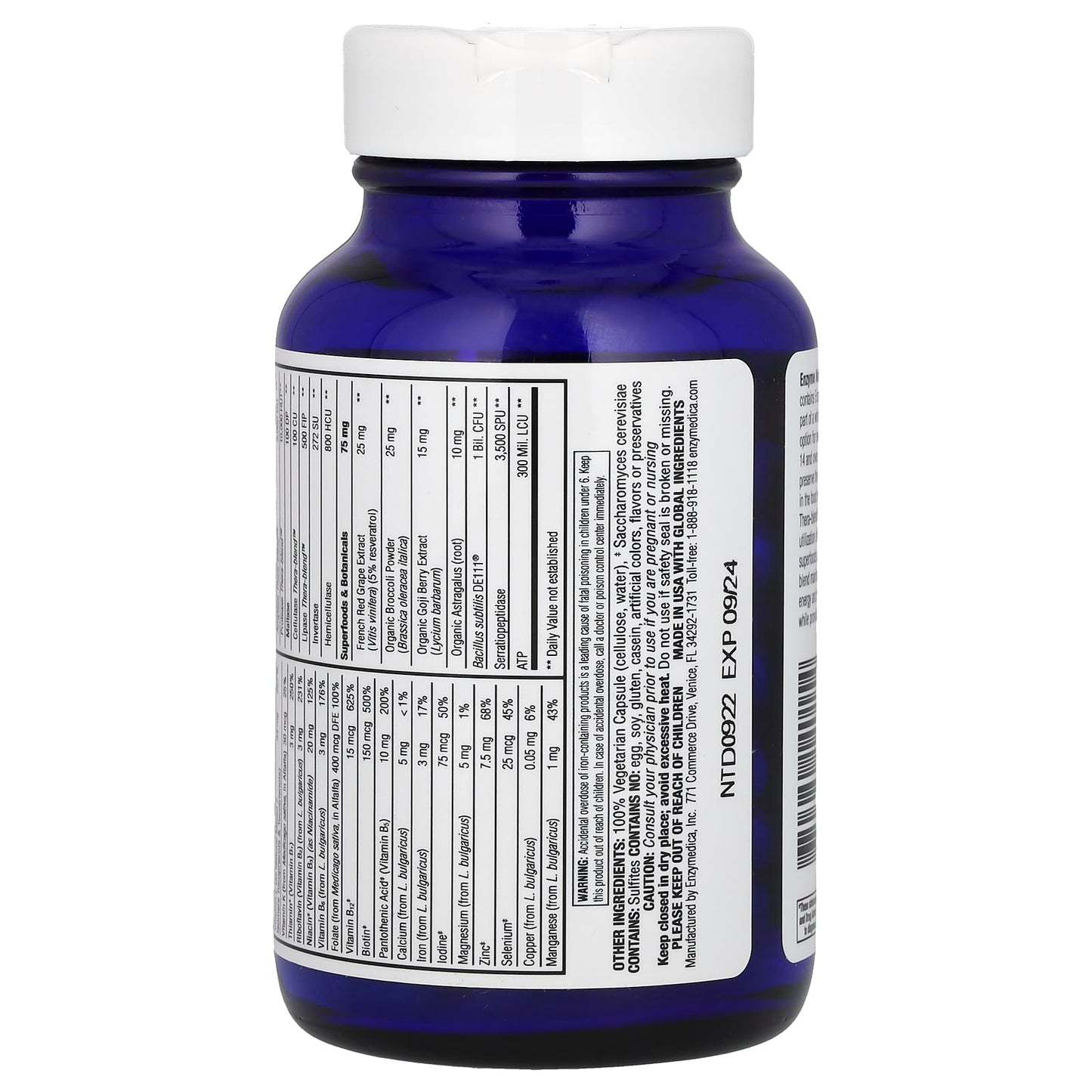 Enzymedica, Enzyme Nutrition Two Daily, 60 Capsules UPC 670480140154 | HiLife Vitamins