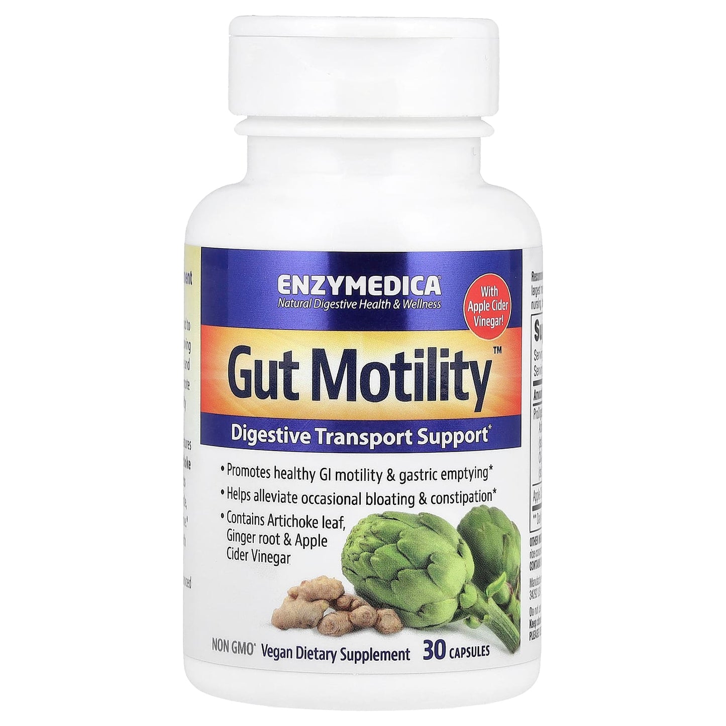Enzymedica, Gut Motility, Digestive Transport Support, 30 Capsules UPC 670480140567 | HiLife Vitamins