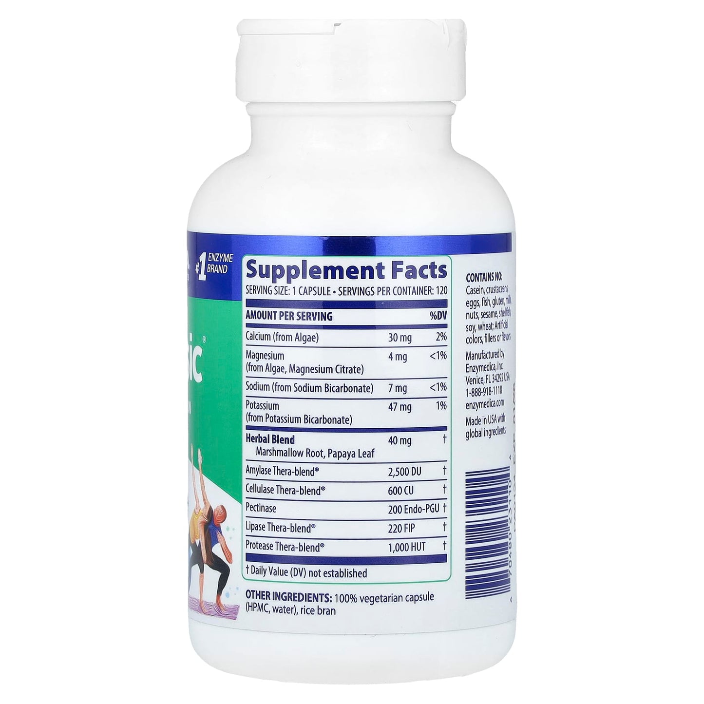 Enzymedica, pH-Basic, 120 Capsules UPC 670480231104 | HiLife Vitamins