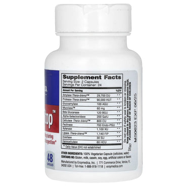 Enzymedica, Mucostop, 48 Capsules UPC 670480241103 | HiLife Vitamins