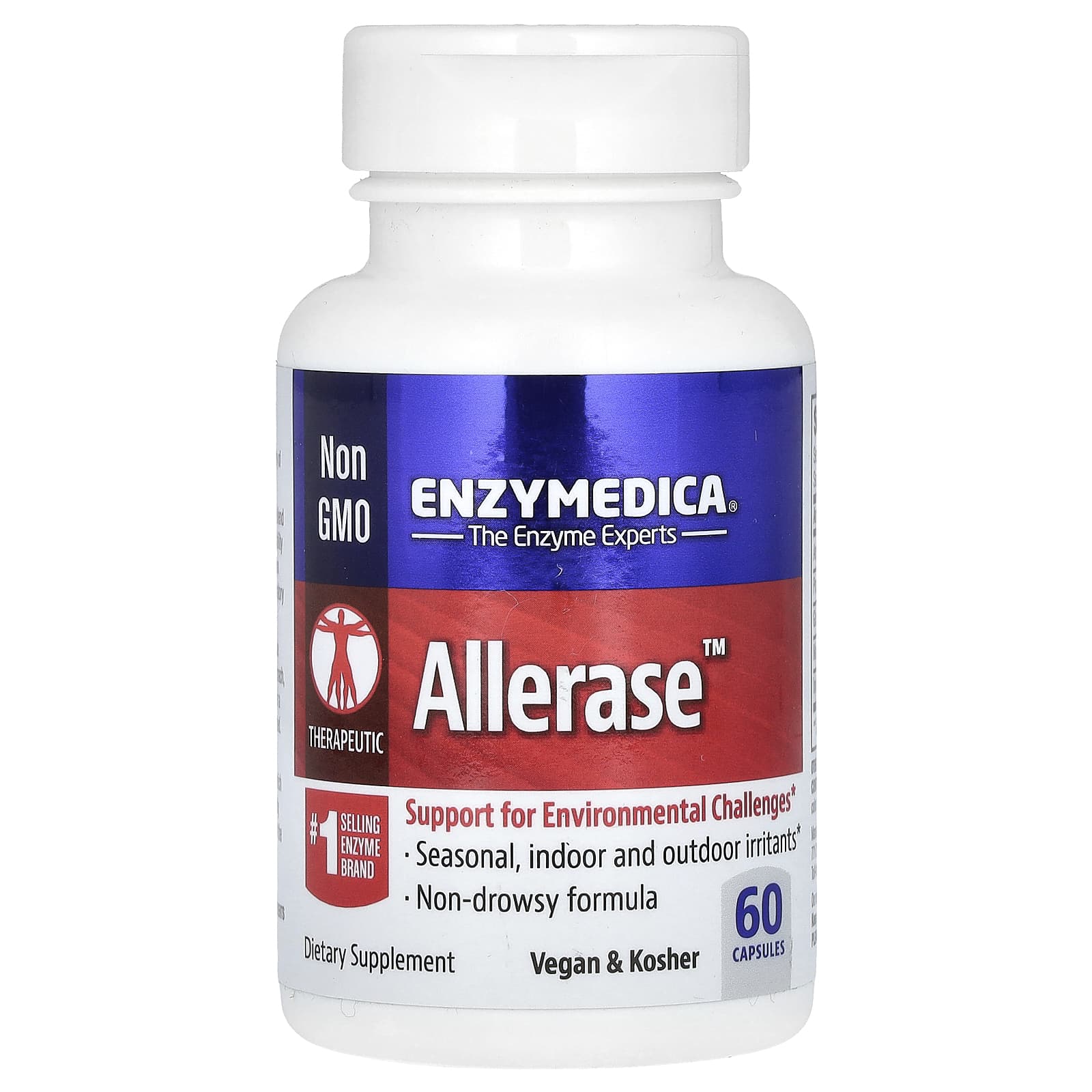 Enzymedica, Allerase, 60 Capsules UPC 670480241400 | HiLife Vitamins